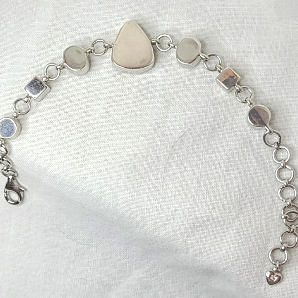 Unique Estate .925 Sterling Multi Gemstone Bracel… - image 8